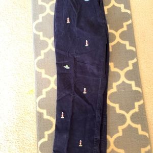 Vineyard vine navy corduroy.